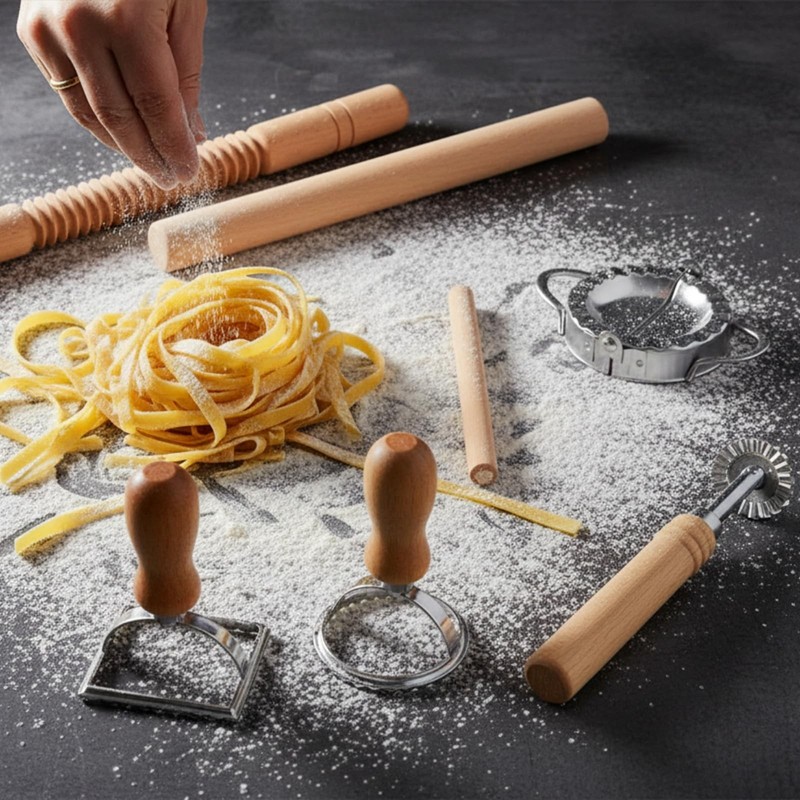 11 Pcs Pasta Making Tools Kit - Pasta Drying Rack, Gnocchi Board,Pasta Cutter... gallery