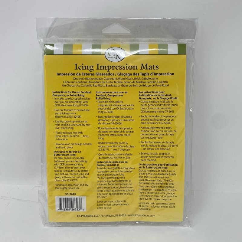 CK Products Icing Impression Mats set of 5 basket weave brick gallery