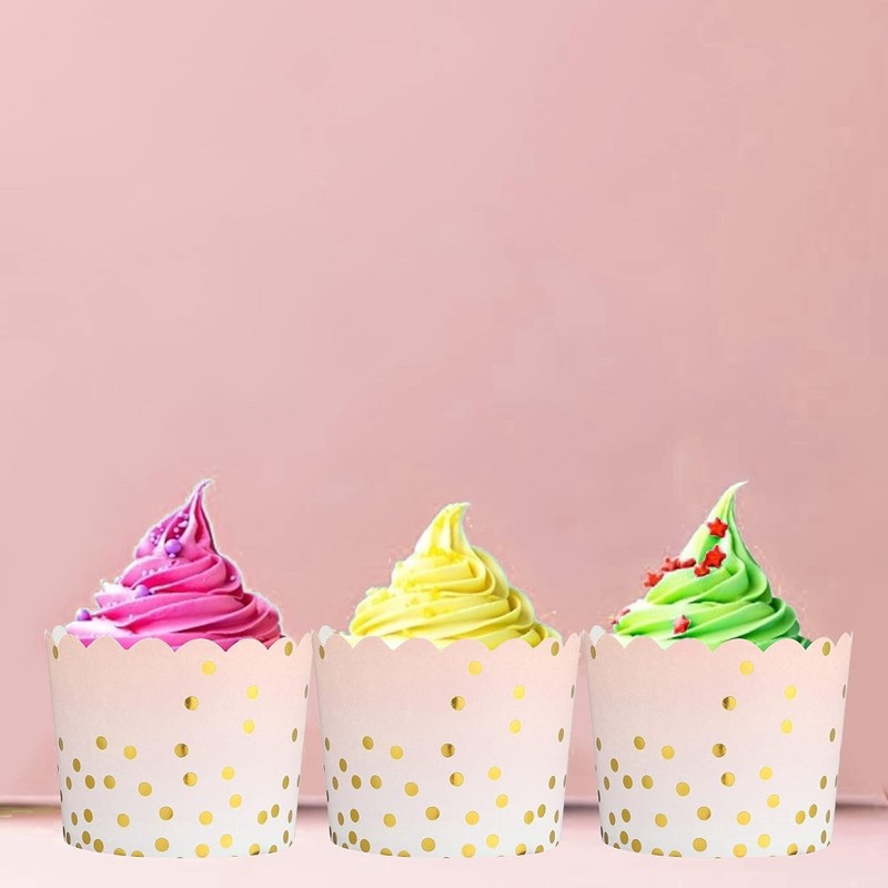 50 Pcs Colorful Greaseproof Paper Baking Cups Large 5 Oz Cupcake Paper Liners US gallery