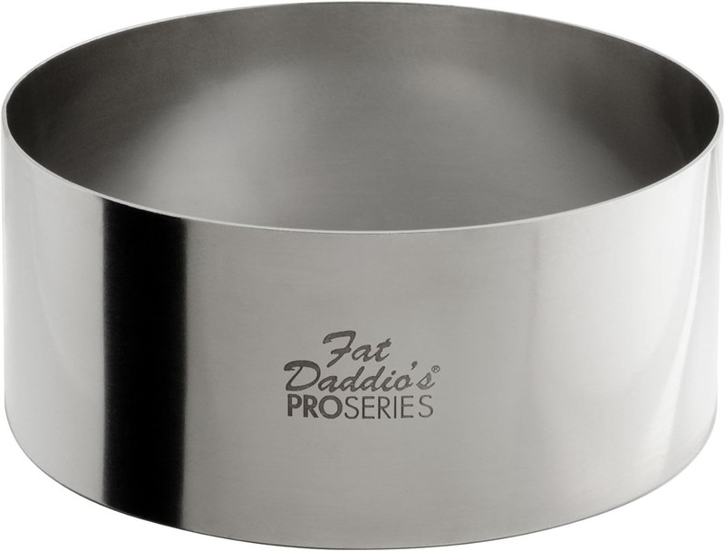 Fat Daddio's Stainless Steel Round Cake Pastry Ring 4 x 2.375 in gallery