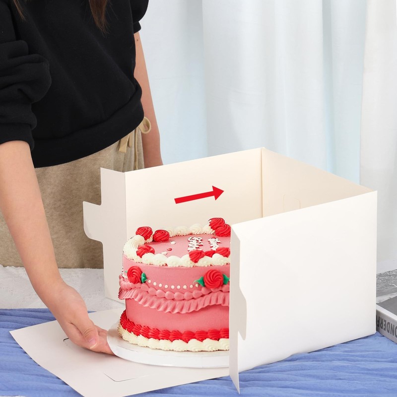 28 PCS White Cake Boxes 10x10x8 Inch Bakery Boxes For Pastries Desserts Pie gallery