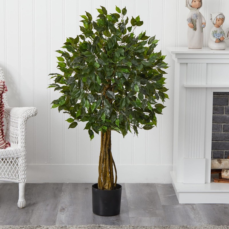 Nearly Natural Ficus Artificial Tree Uv Resistant Indoor/Outdoor gallery