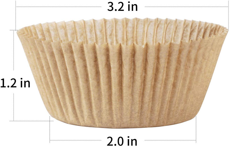 Standard Natural Cupcake Liners 500 Count, No Smell, Grease-Proof Paper Muffin L gallery