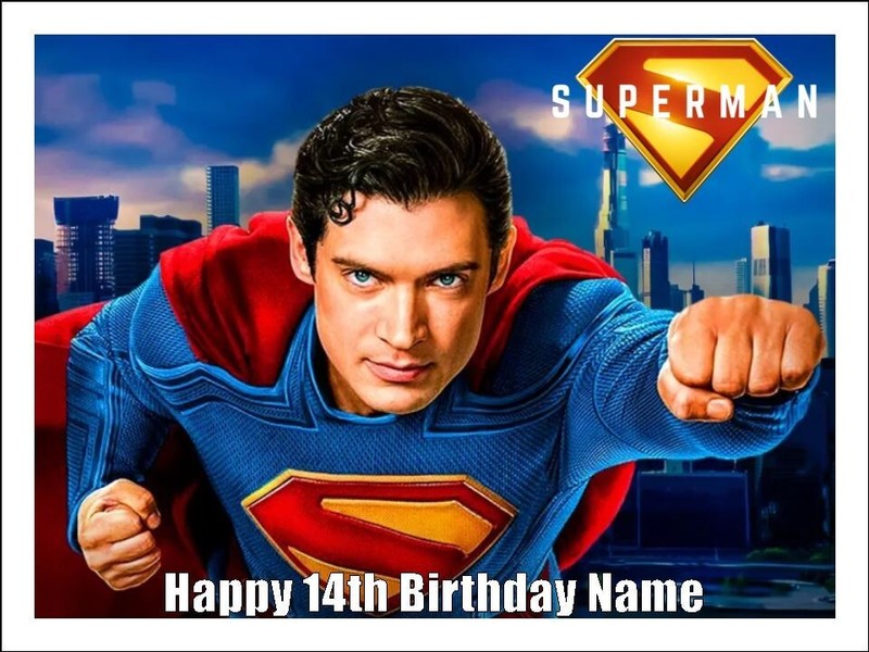 Superman Movie Edible Cake & Cupcake Toppers – Superhero Icing Image Decorations