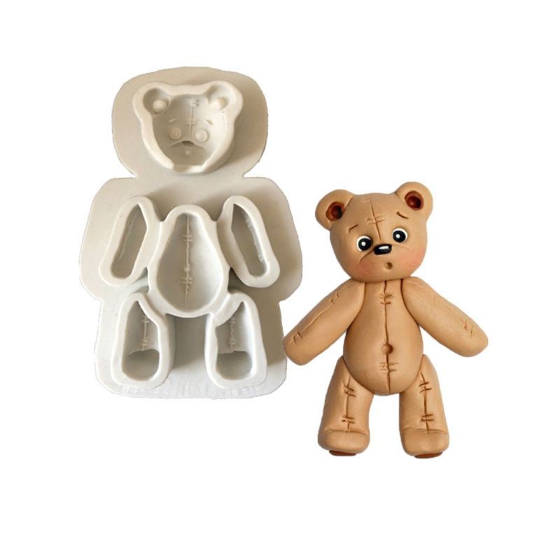 Grade Silicone DIY Handmade Cute Sewing Bear Shaped Fondant Mold Chocolate gallery