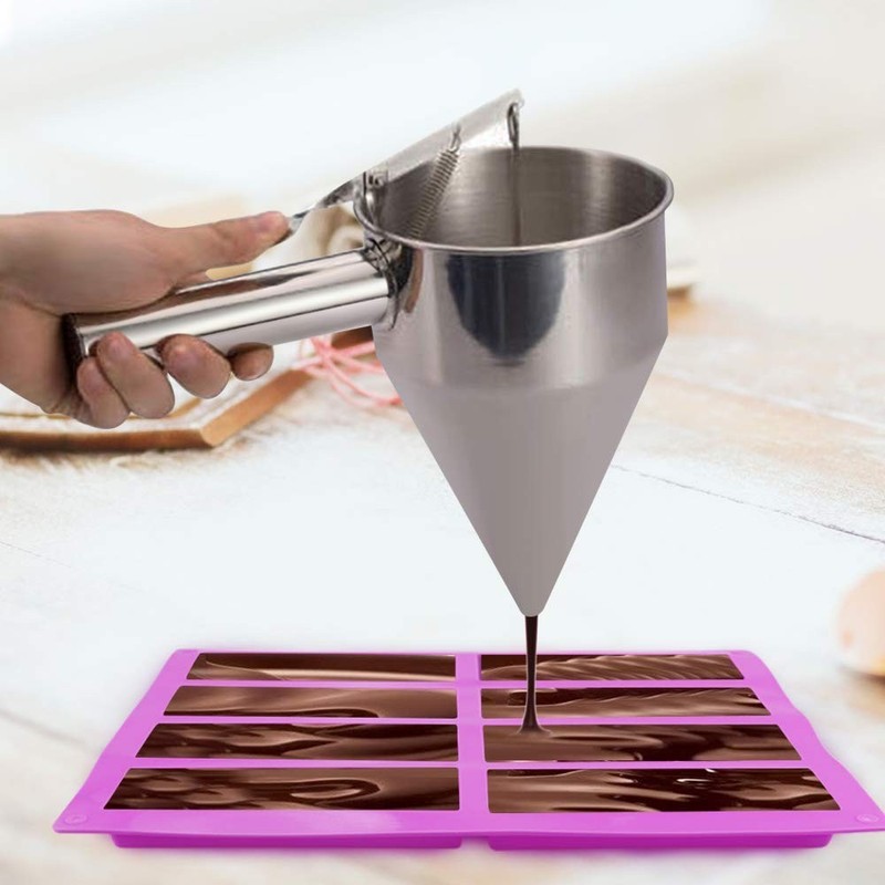 Large Rectangle Silicone Mold 2 PCS 8-Cavity Granola Bar Nutrition Purple gallery