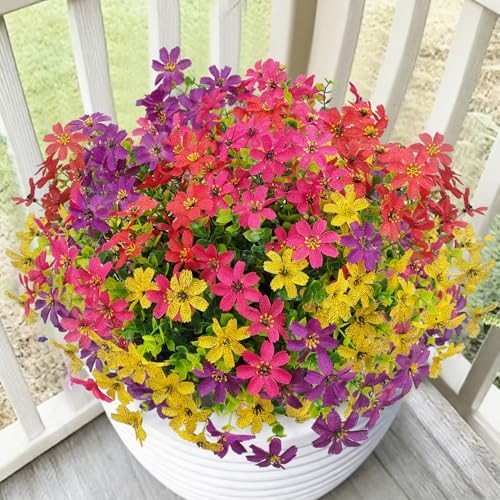 Artificial Flowers for Outdoors Decoration, Faux Flower Daisy Multi Color 1