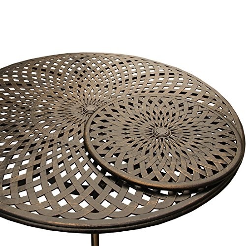 Oakland Living Contemporary Modern Outdoor Mesh Lattice Aluminum 59 inch Bronze gallery