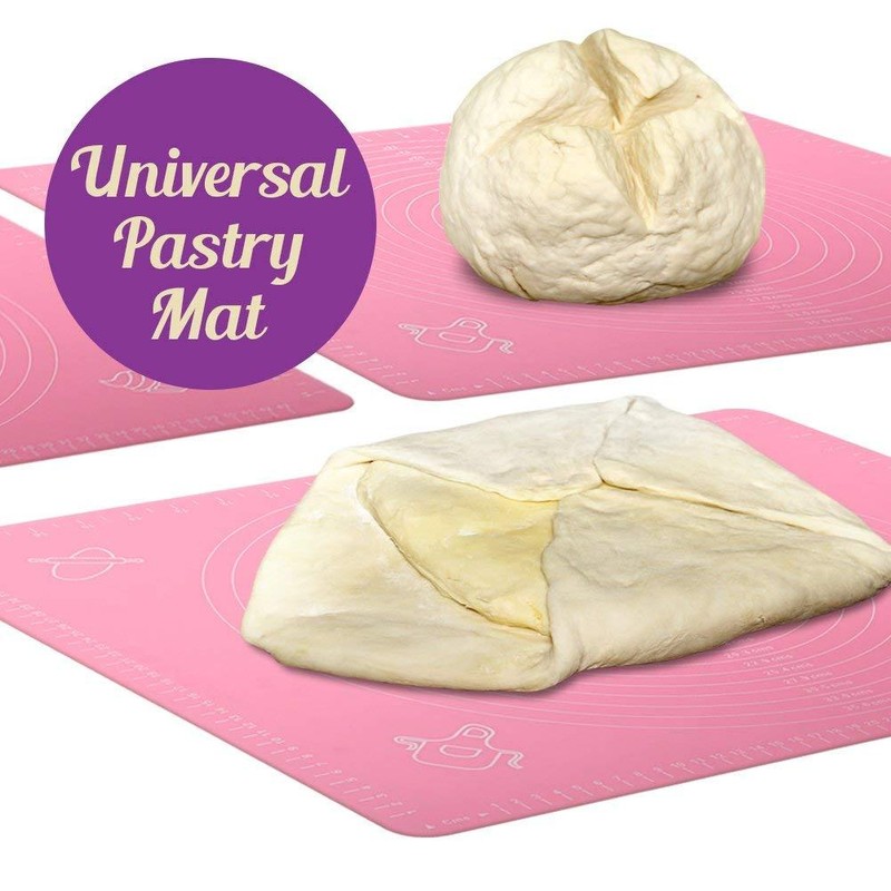 Non Slip Silicone Pastry Mat Bakers Baking Sheet Rolling Dough 15.7*19.7'' US gallery