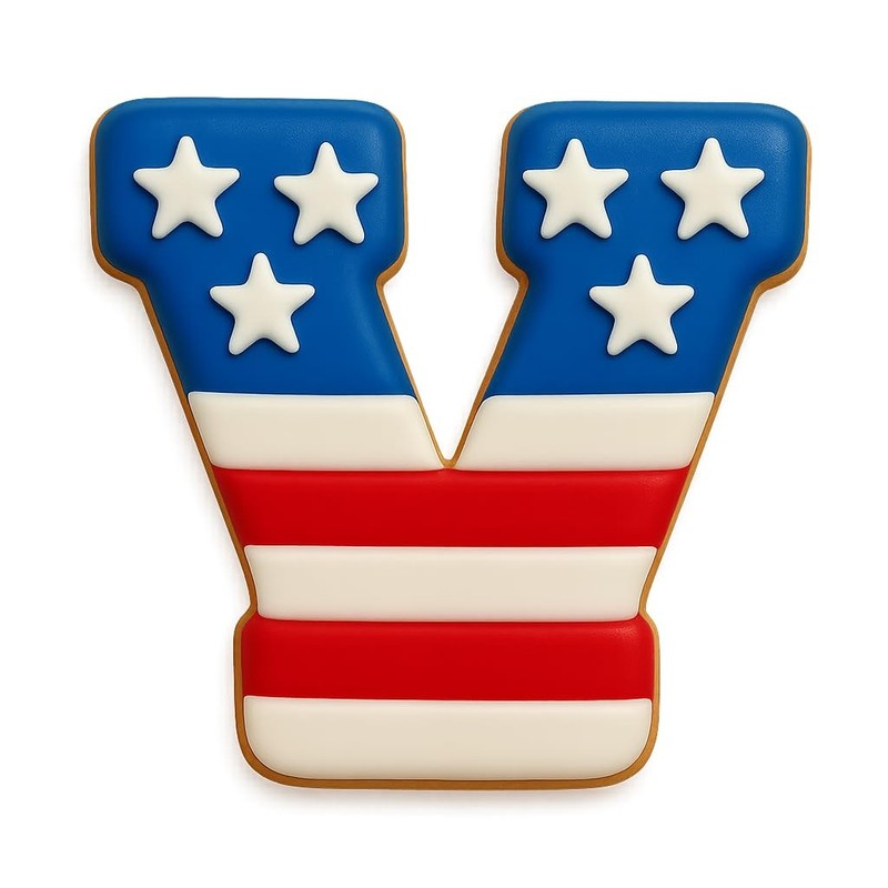 4 inches Varsity Letters Cookie Cutter for Baking & Fondant Clay Gifts - V gallery