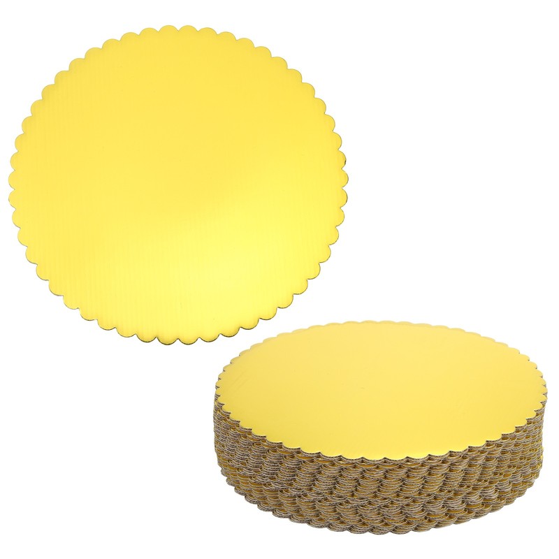 30 Pcs Cardboard Cake Rounds, 12 Inch Cake Board for Desserts, Gold