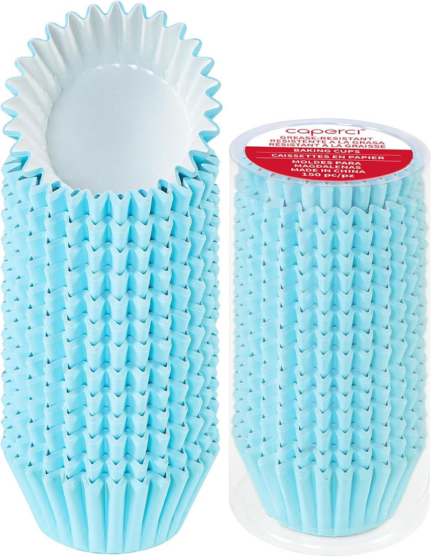 150 Blue Grease Resistant Cupcake Liners Heavy Duty Muffin Baking Cups