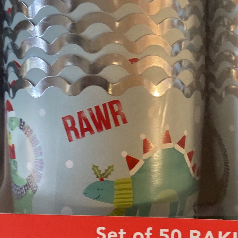 REAL SIMPLE 50 Baking Cups New In Box Baking Lot Of 2 Dinosaur Design Holiday gallery