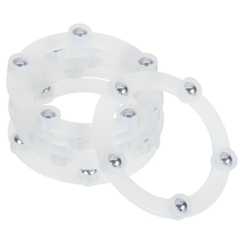 12Pcs 2 Inch Rotating Swivel Stand with Steel Ball Bearings, White, 5 Balls