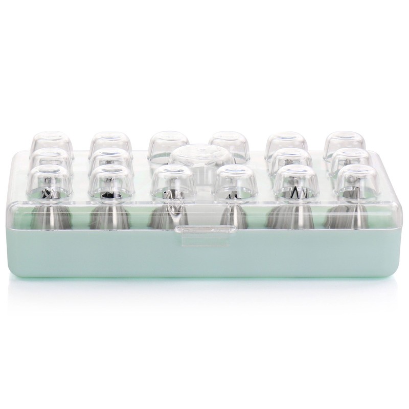16-Piece Stainless Steel Assorted Cake Decorating Nozzles, Mint gallery