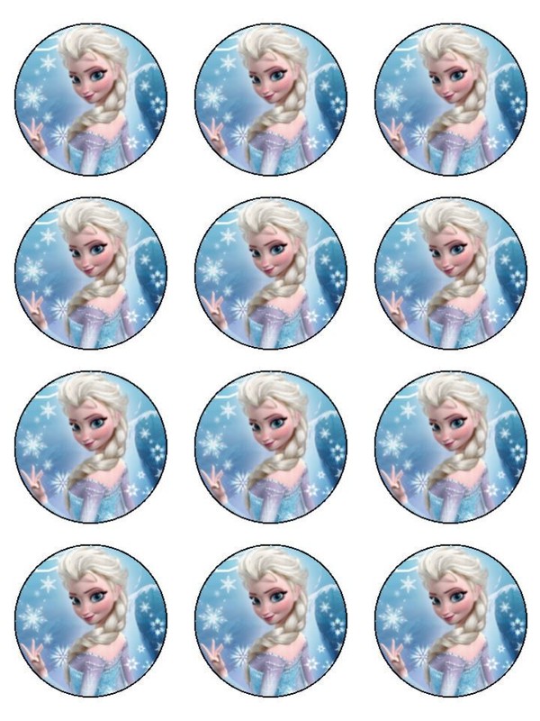 Frozen Elsa Cake Topper Edible Wafer Birthday Cake Decorations #01 (3 Sizes) gallery