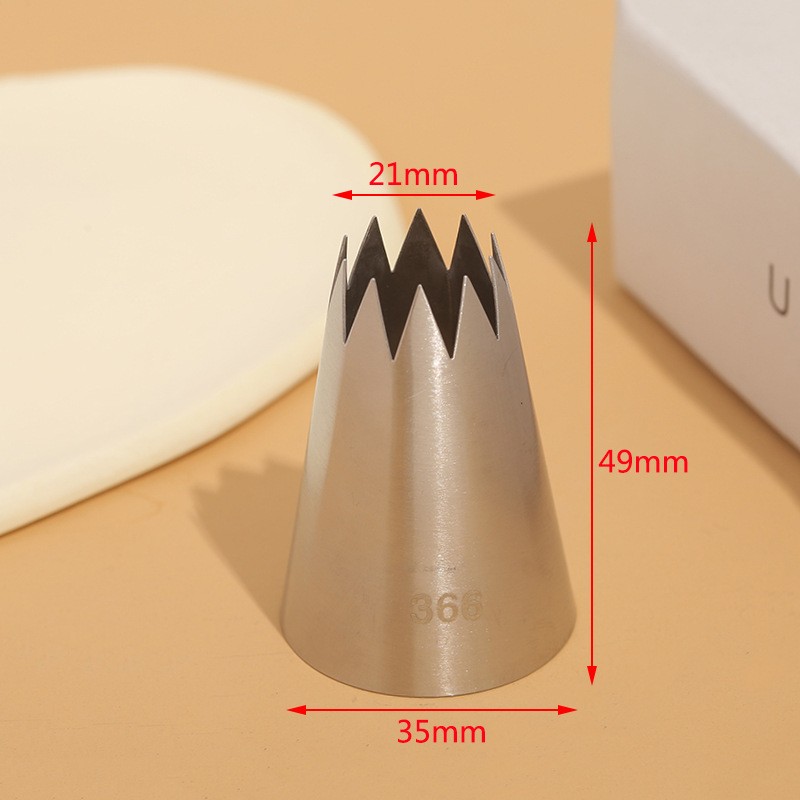 #366 Large Open Star Piping Nozzle Icing Cream Nozzles Bakeware Pastry Tips.t2 gallery