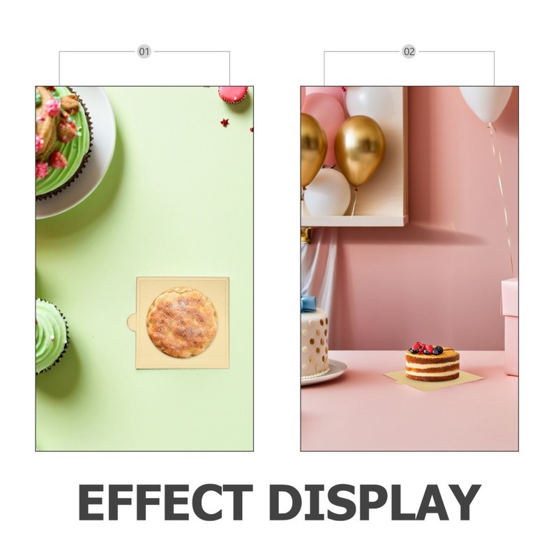 200pcs Dessert Tray Square Board, 3.5-Inch Cake Cardboard Base, Mousse Cupcake gallery