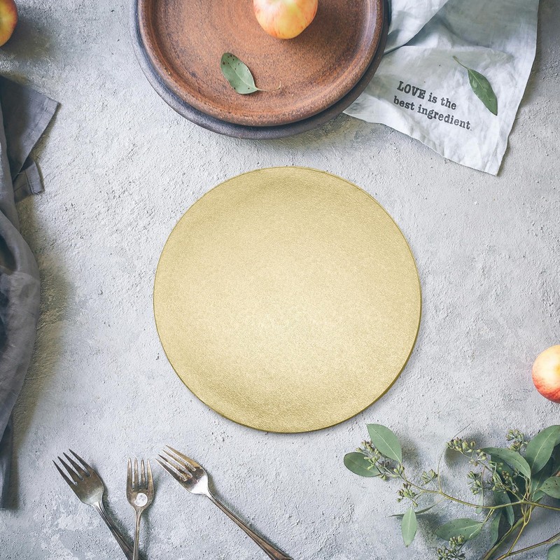 5 PCS 14 Inch Gold Round Cake Boards 1/2 Inch Thick Sturdy Cake Drums gallery