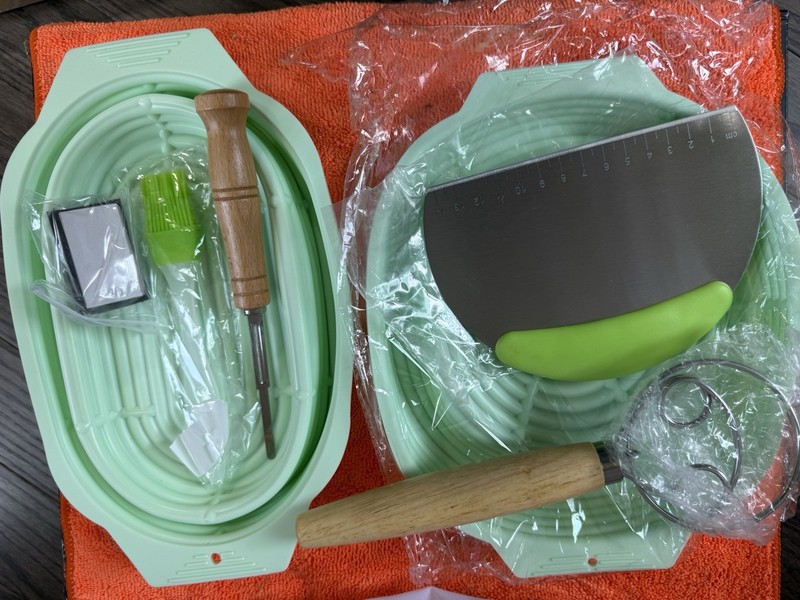 Sourdough Bread Starter Kit with Proofing Basket. gallery