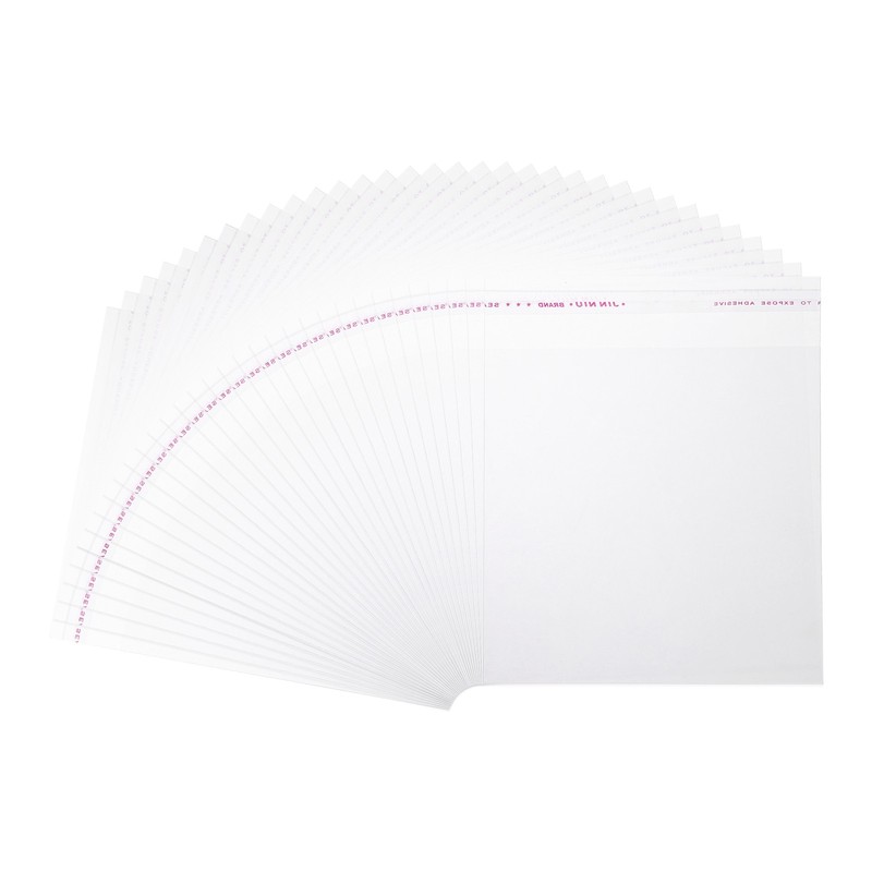 200 Pcs Cellophanes Bags, 4.3 x 4.3 Inch Self-Adhesive Cookies Bags, Clear