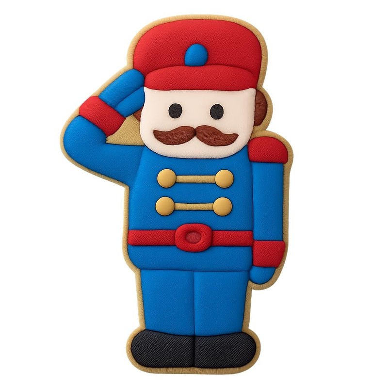 Saluting Nutcracker Cookie Cutter & Stamp - 1.8x4 gallery