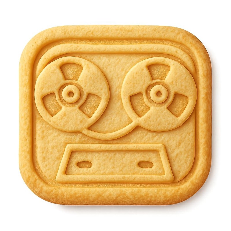 Reel Cassette Tape Cookie Cutter & Stamp, Fondant & Clay – 4×4
