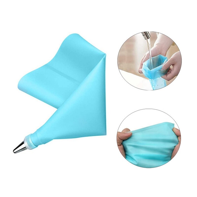 Cake Decor Tools Nozzle Silicone 14pcs Icing Tools Icing Piping Bag Set Cream gallery