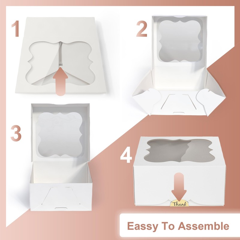 30 Pack 6x6x3 Bakery Boxes with Window – Small Cookie Boxes for Gift Giving –... gallery