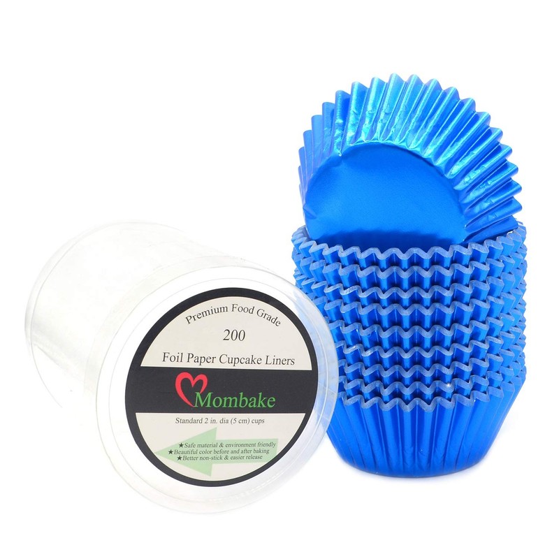 Standard Blue Foil Cupcake Liners Muffin Baking Cups for Party and More, 200-...