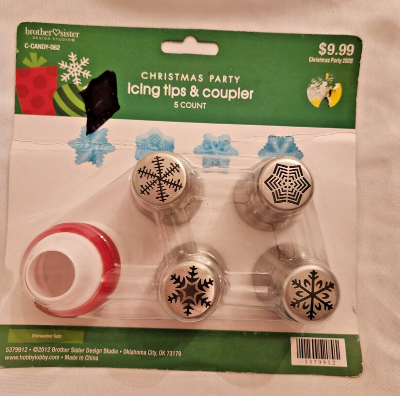 Snowflake Icing Tips and Coupler 4 pc. set. Brother & Sister 2020 gallery