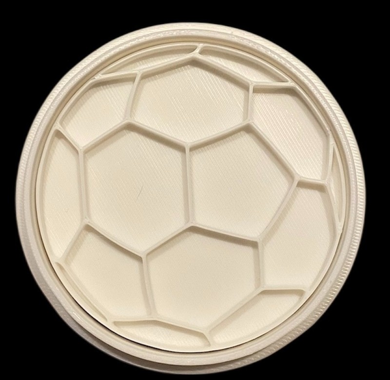 3D Printed Cookie Cutter - 3.5" Soccer Ball #1009 gallery