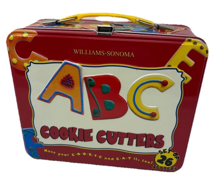 Williams Sonoma ABC Cookie Cutter Set 26 Letters Tin Alphabet Baking Set