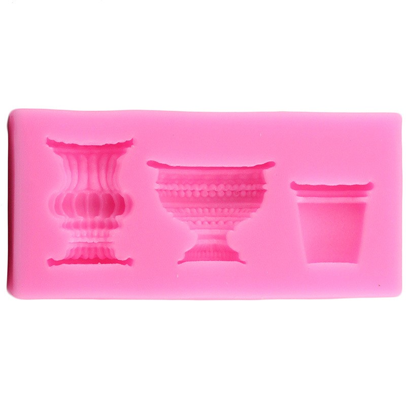 3D Pot Vase Silicone Mold Fondant Chocolate Candy Resin Polymer Clay Soap Mold gallery