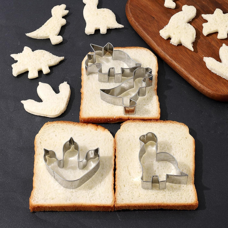 Cookie Cutter Dinosaur Cookie Cutter Set Small Size Stainless Steel Shaped for gallery