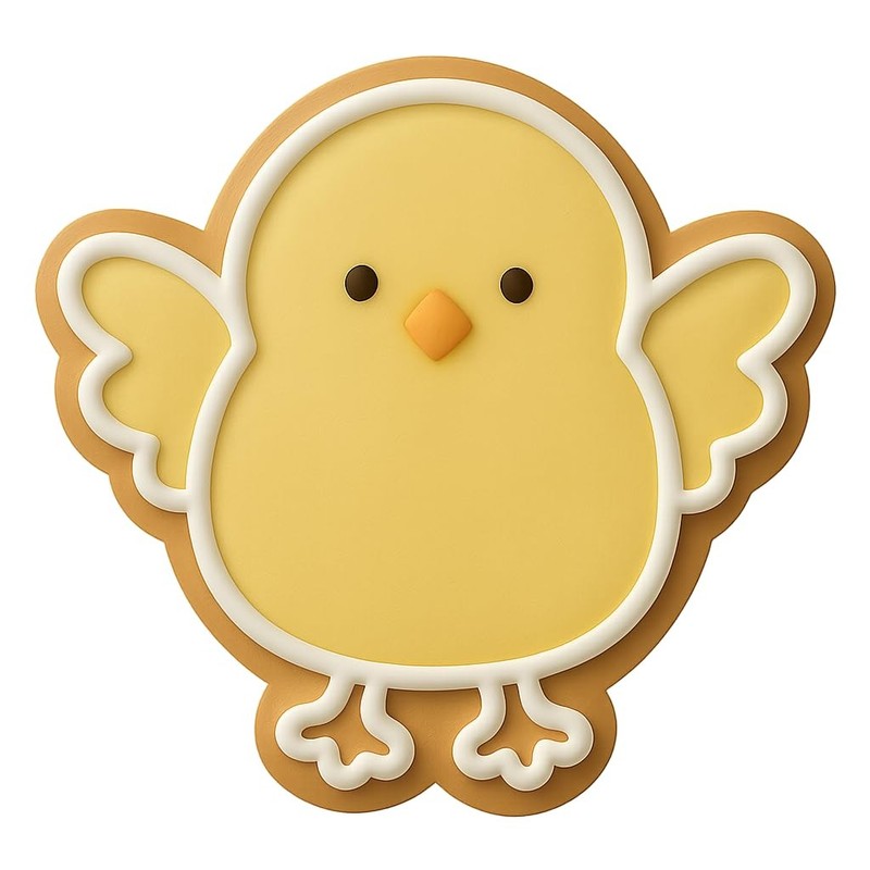 Winged Chibi Chubby Bird Cookie Cutter & Stamp – 4×3.7