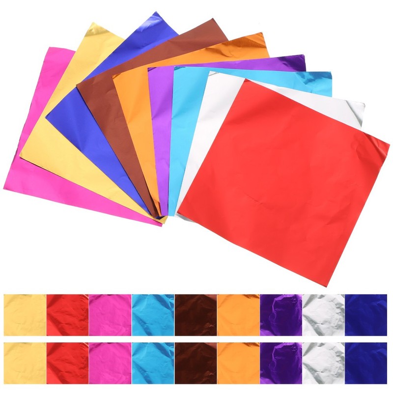 200 Pcs Mixed Color Candy Wrapping Foil Paper Aluminum Sheets gallery