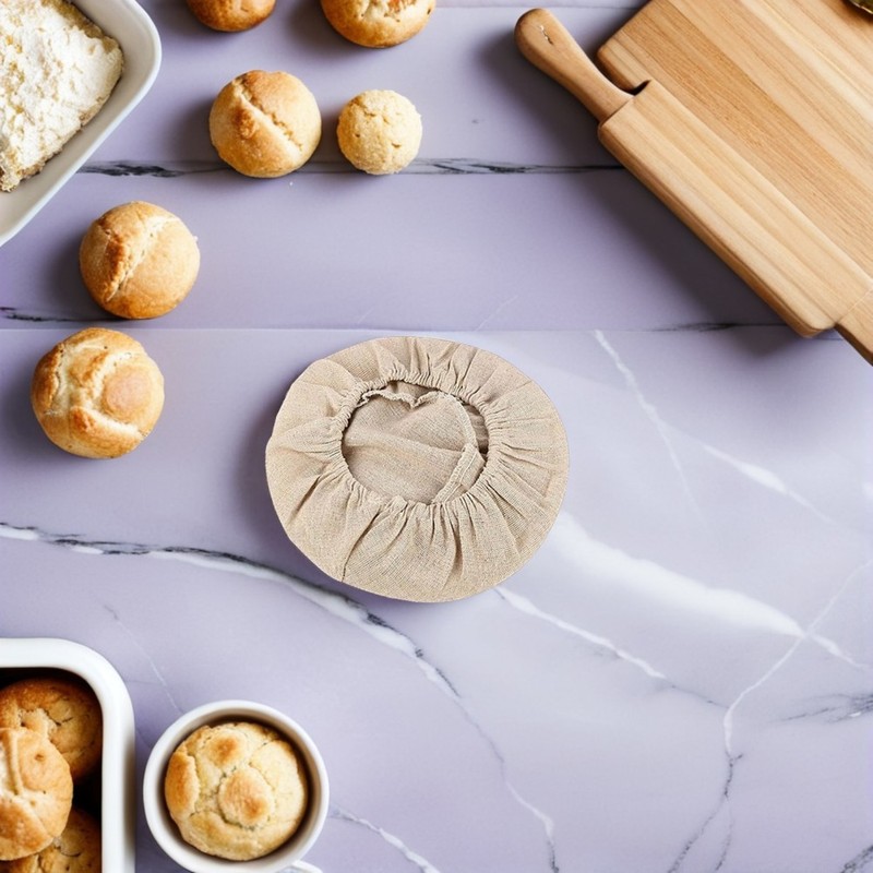 8pcs Bread Proofing Basket Liners: Round Bread Proofing Cover Reusable gallery