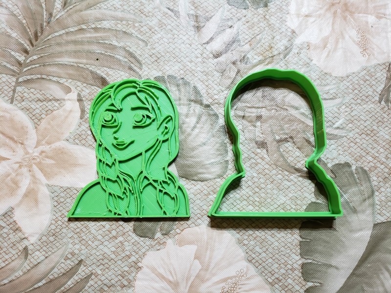 Anna Cookie Cutter/Frozen Cookie Cutter/Fondant Cutter/Playdoh Cutter