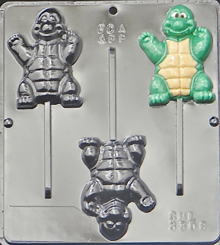 Ninja Turtle Lollipop Chocolate Candy Mold 3308 NEW