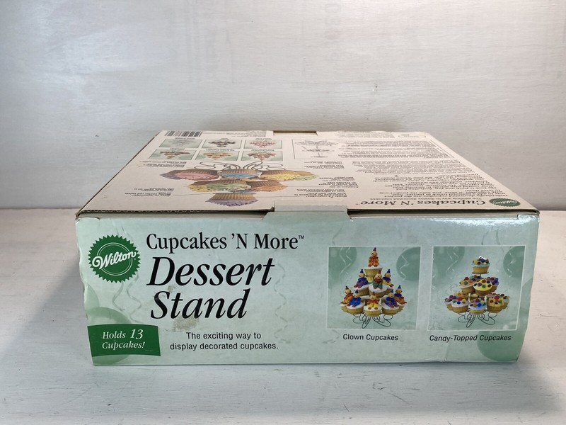 Wilton Cupcake Stand Boston Bakery Recipe Book Desserts Baking Display Lot of 2 gallery