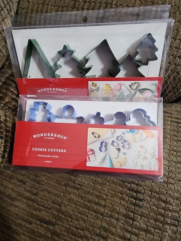 Wondershop Target Christmas Cookie Cutter Set Stainless Steel lot of 2