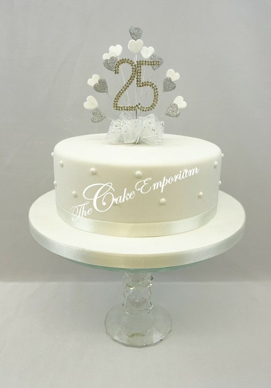 SILVER-PEARL-RUBY-GOLDEN-SAPPHIRE-DIAMOND-WEDDING ANNIVERSARY CAKE TOPPER HEARTS