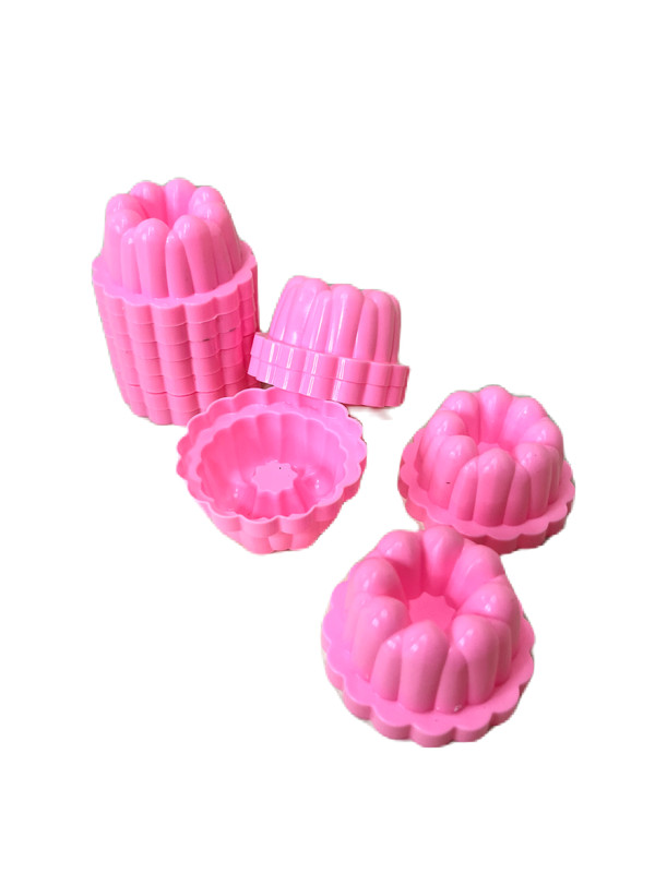 Pink Jelly & Pudding Molds – 12pcs Plastic Dessert Moulds for Agar, Flan,Caramel gallery