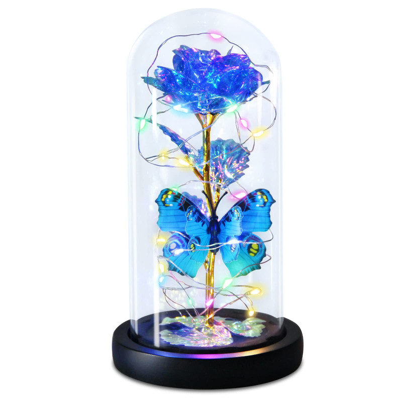 Greenke Beauty And The Beast Rose Gifts For Women Forever Light Rose In Glass