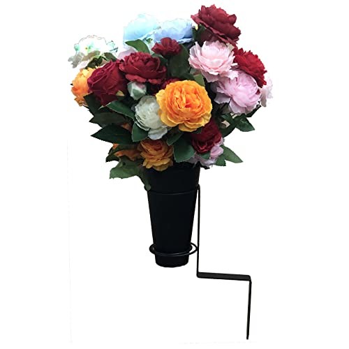 Metal Cemetery Flower Vase for Grave Cemetery Decorations for Outside Vase gallery