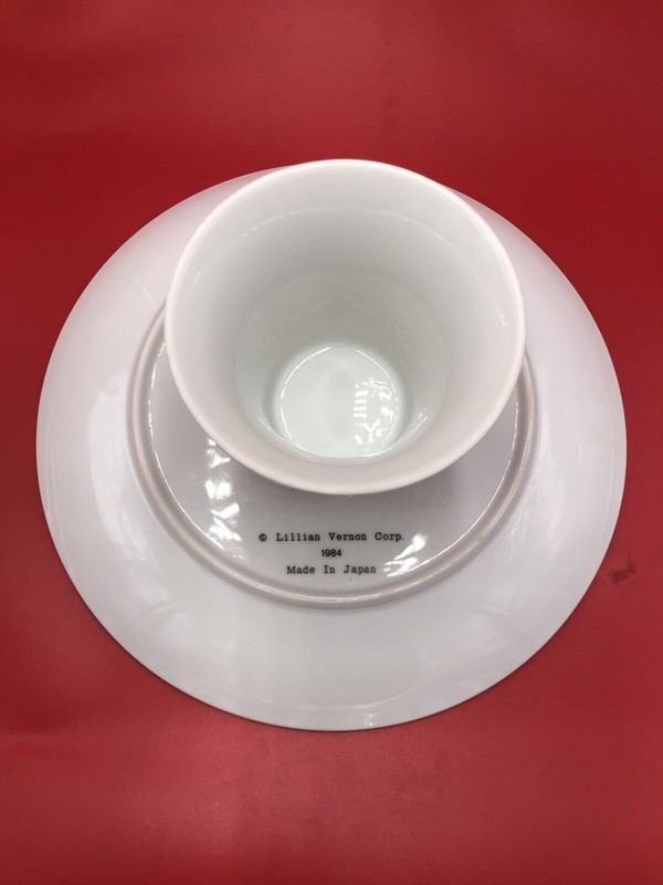 Vintage Lillian Vernon White Heart and Flowers Cake Stand 1984 Valentine's Day gallery