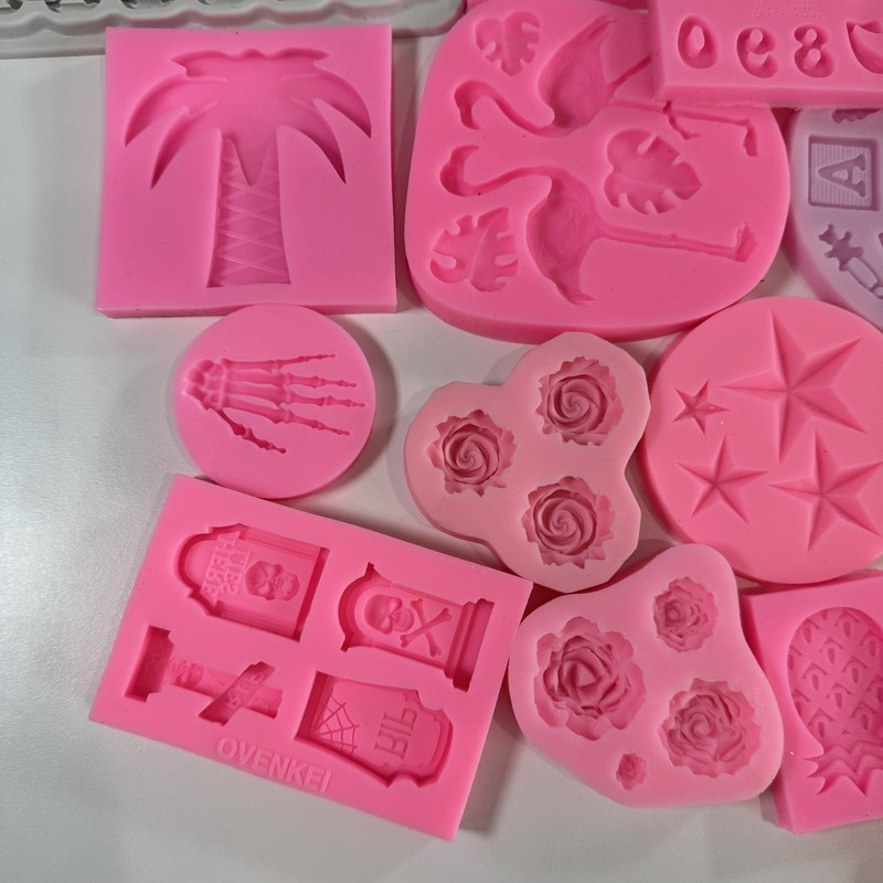 Fondant Gum paste Molds Cake Decorating Sugar Craft Wilton & Unbranded 35 Molds gallery