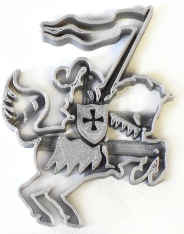 KNIGHT ON HORSE WITH LANCE MIDDLE AGES SOLDIER FANTASY ARMOR COOKIE CUTTER PR775