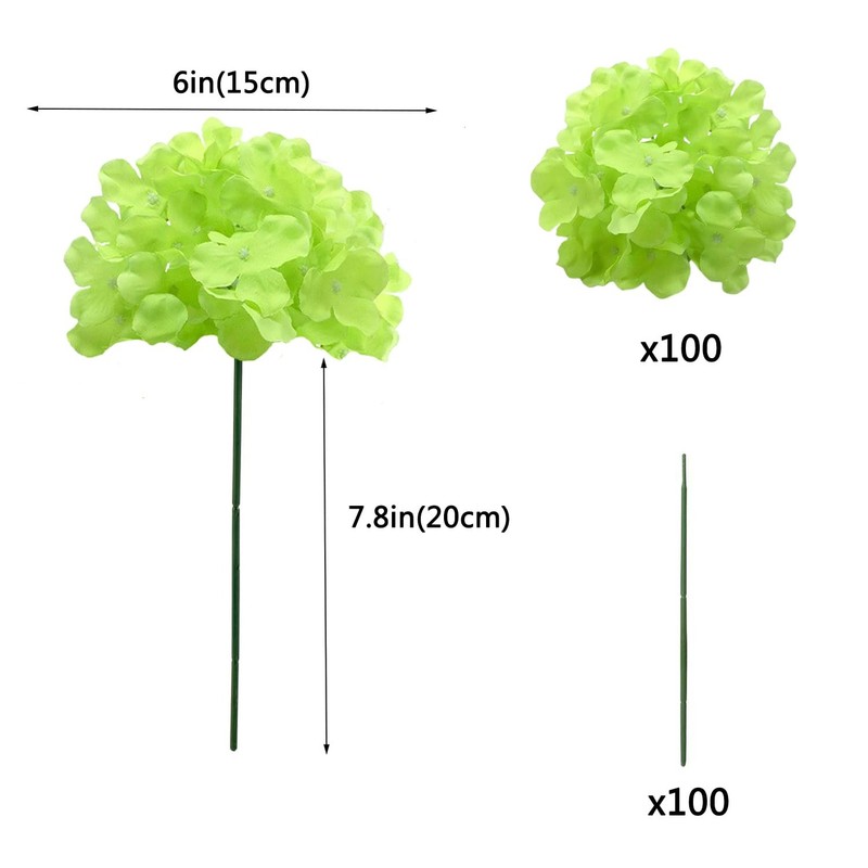 Weispark 100Pcs Artificial Hydrangea Flowers Fake Flowers Silk Hydrangea Full gallery